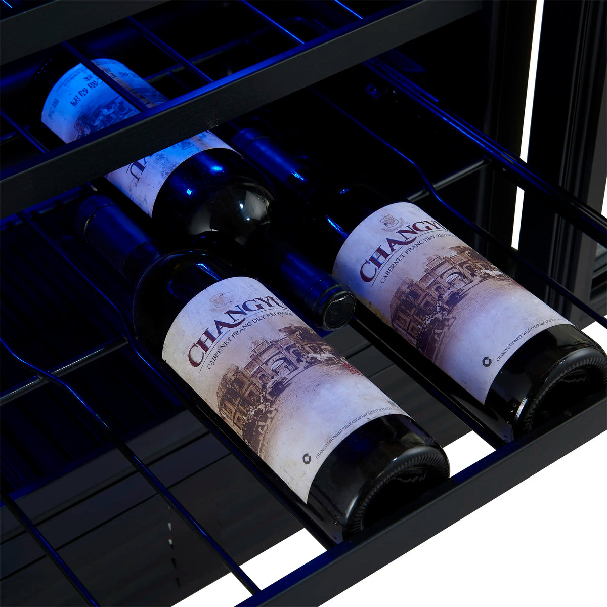 Forno Bachino 24-Inch Built-In Wine Cooler, 51 Bottles, LED Lighting, Triple Glass Door, Stainless Steel (FWCDR6634-24S)