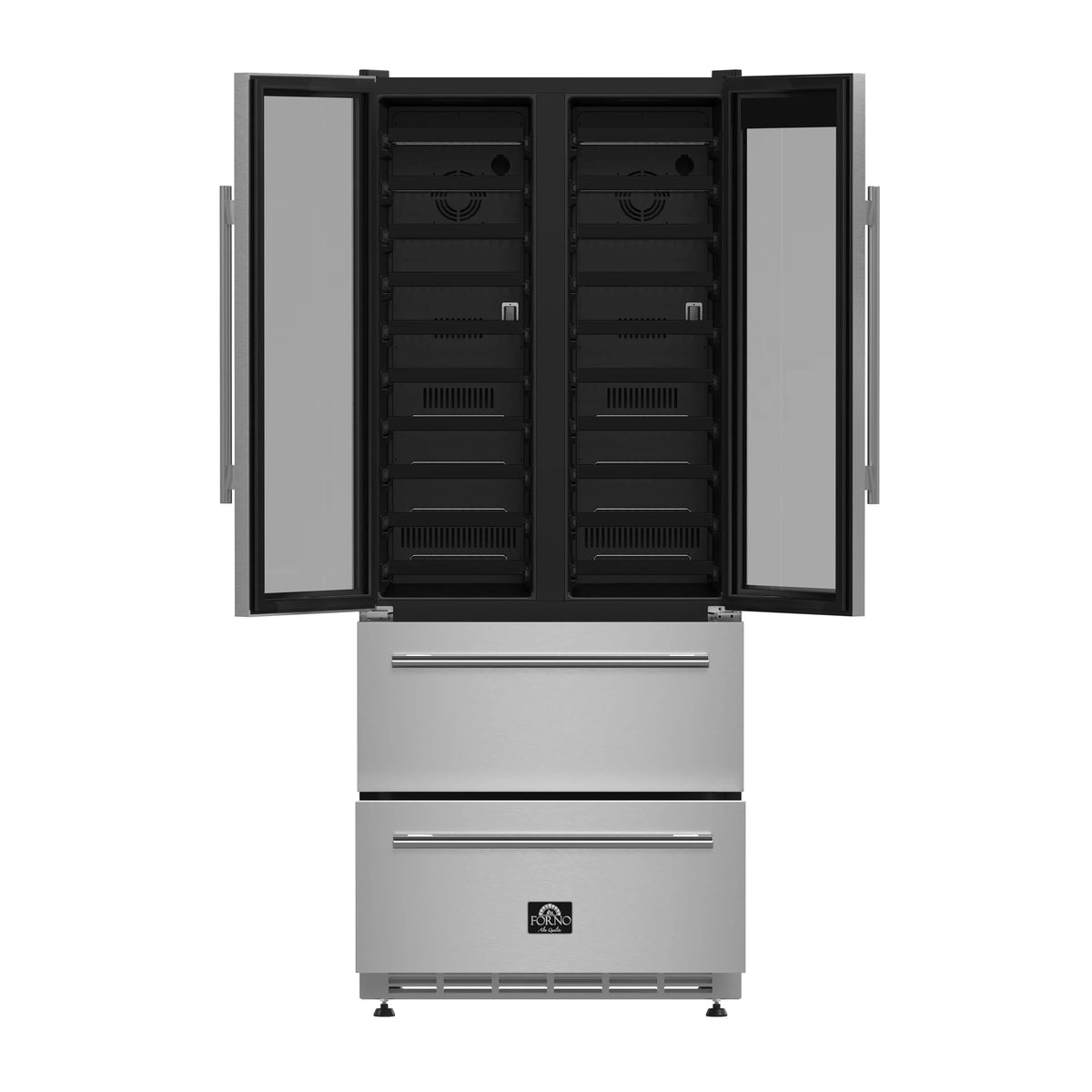Forno Campania 32-Inch Wine Cooler/Beverage Refrigerator Drawer, 17.7 Cu. Ft., Stainless Steel (FWCDR6635-32S)
