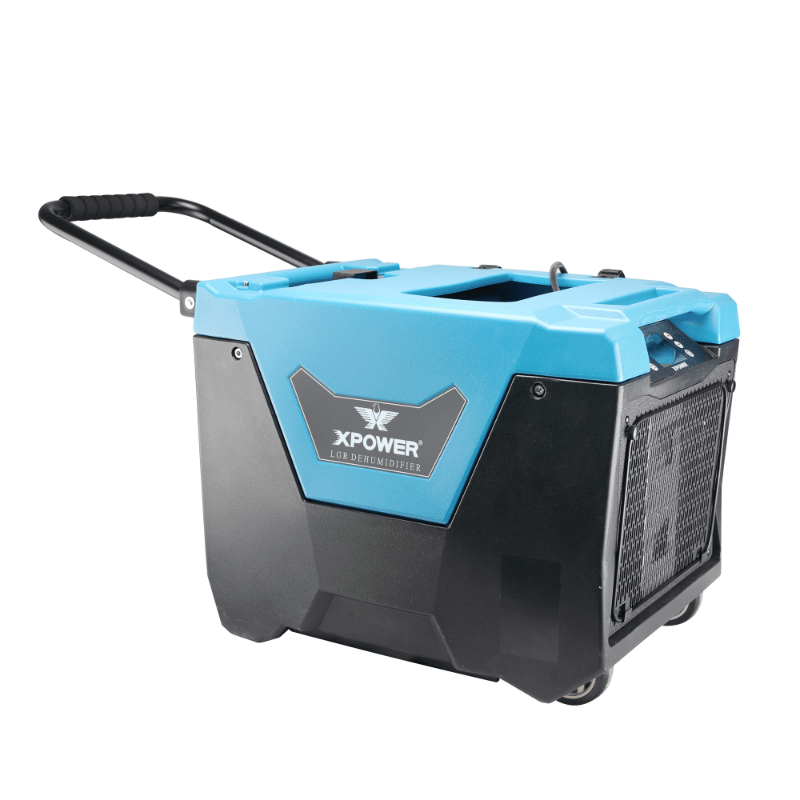 XPOWER LGR commercial dehumidifier XD-125Li - partial right angle view