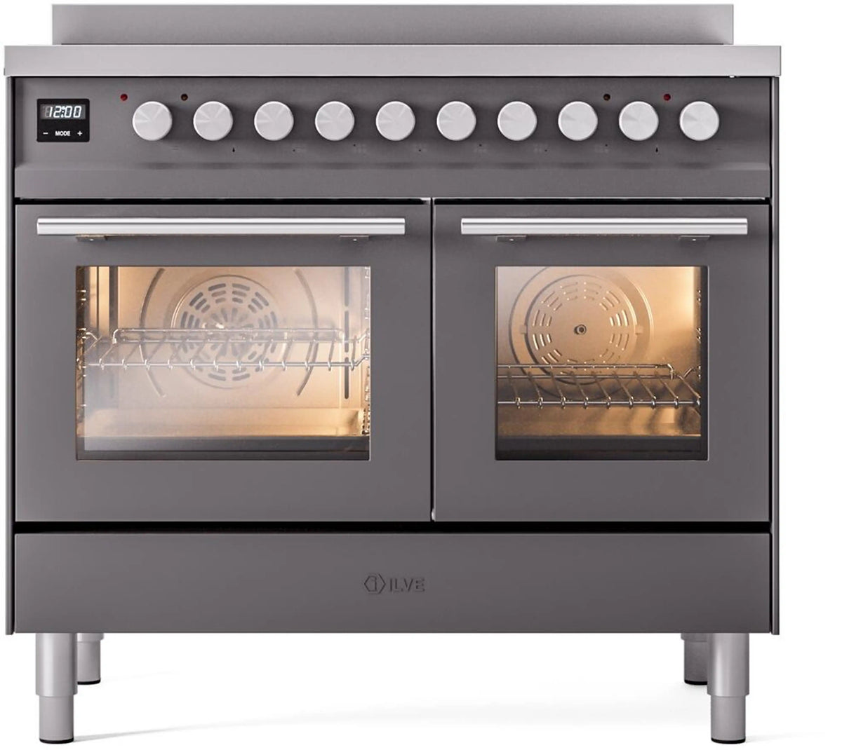 ILVE Professional Plus II 40-Inch Induction Range, Matte Graphite (UPDI406WMPMG)