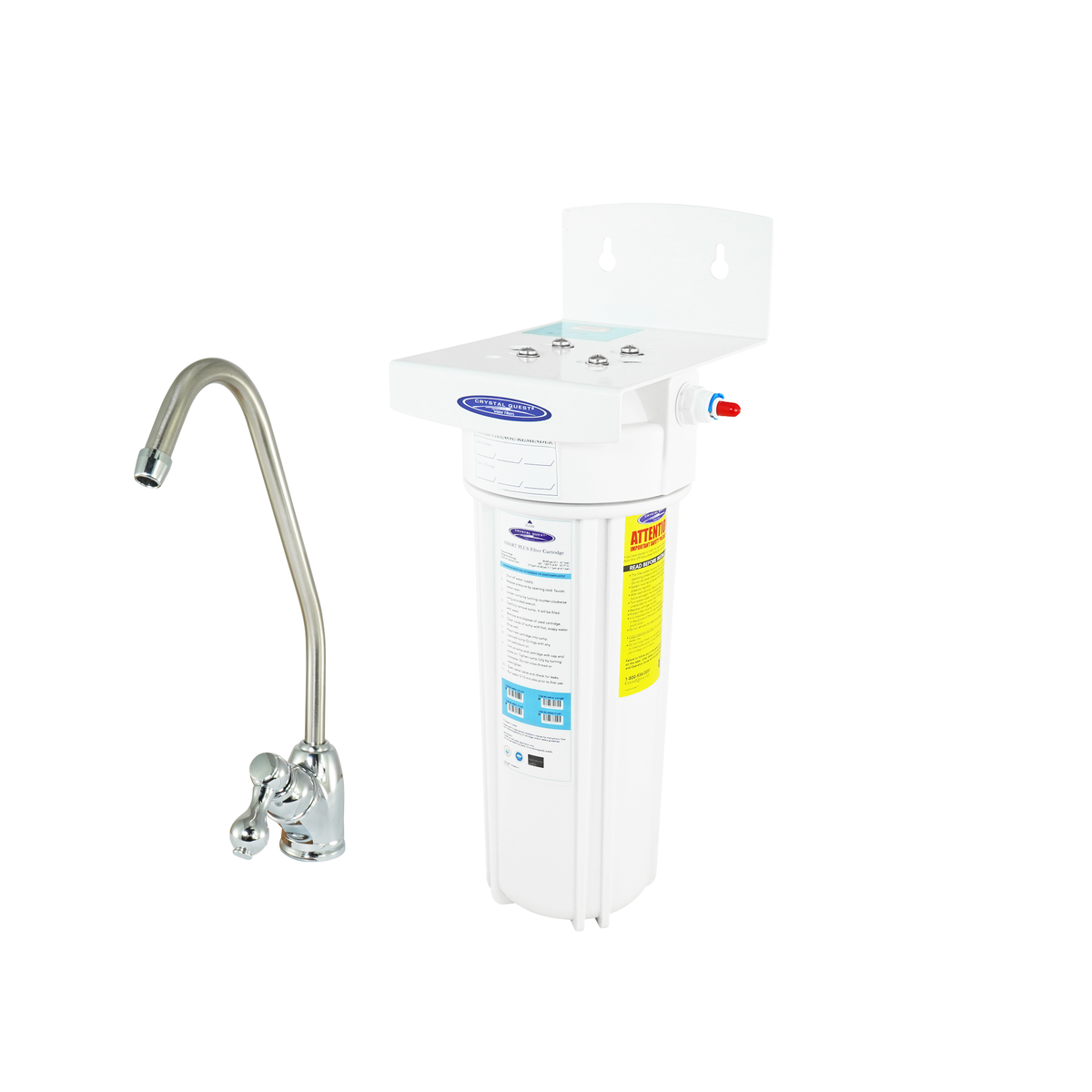 Crystal Quest Alkalizing + SMART Single Under Sink Water Filter System (CQE-US-00341)
