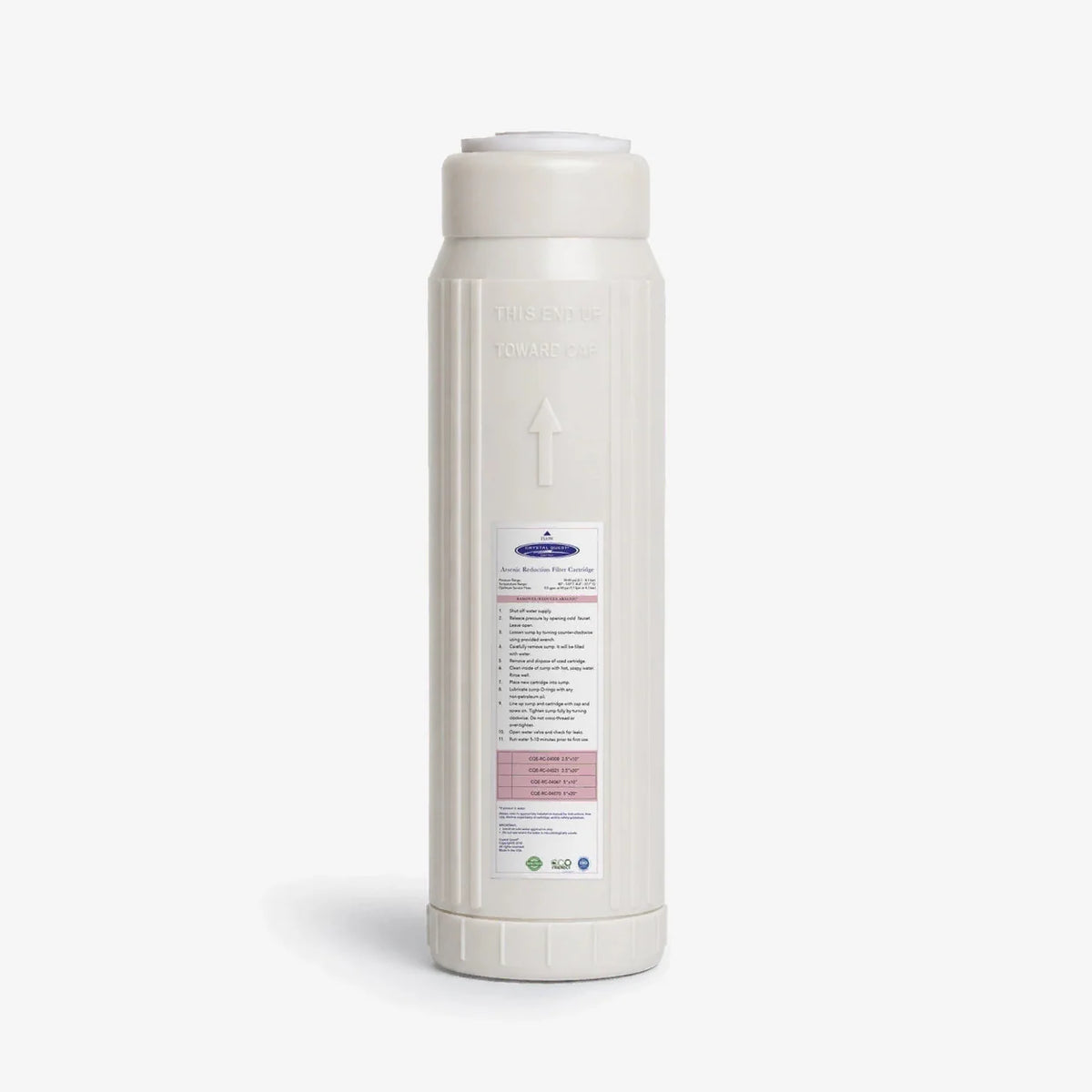Crystal Quest Arsenic Removal Replacement Filter Cartridge, 0.5 to 6 GPM