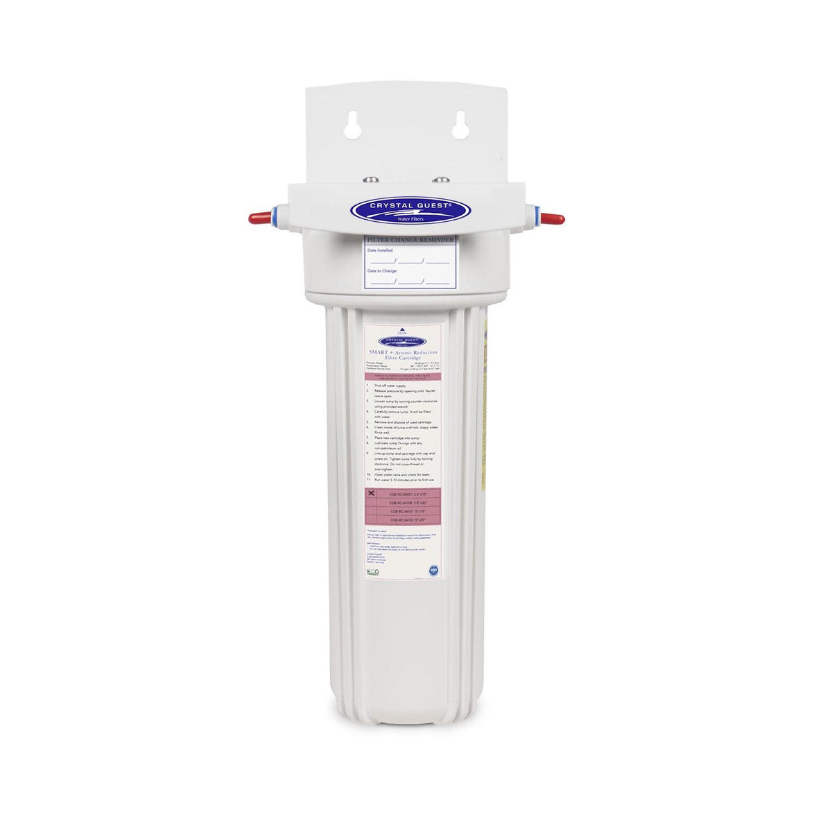 Crystal Quest Arsenic Removal + SMART Refrigerator / In-Line Water Filter System (CQE-RF-00709)
