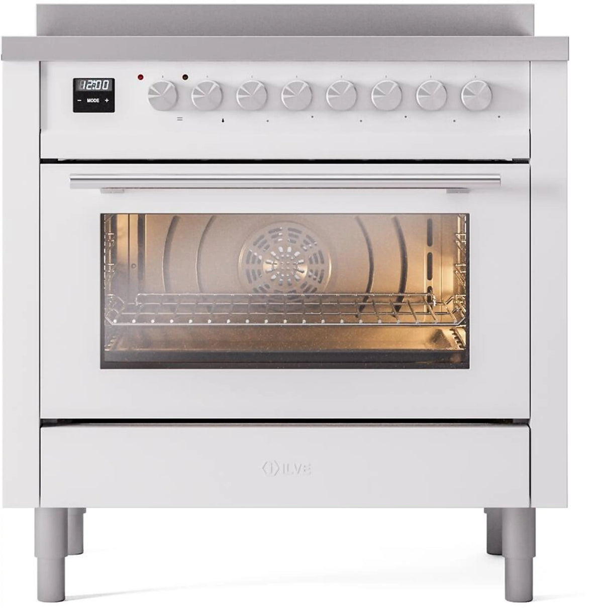 ILVE Professional Plus II 36-Inch Induction Range, White (UPI366WMPWH)