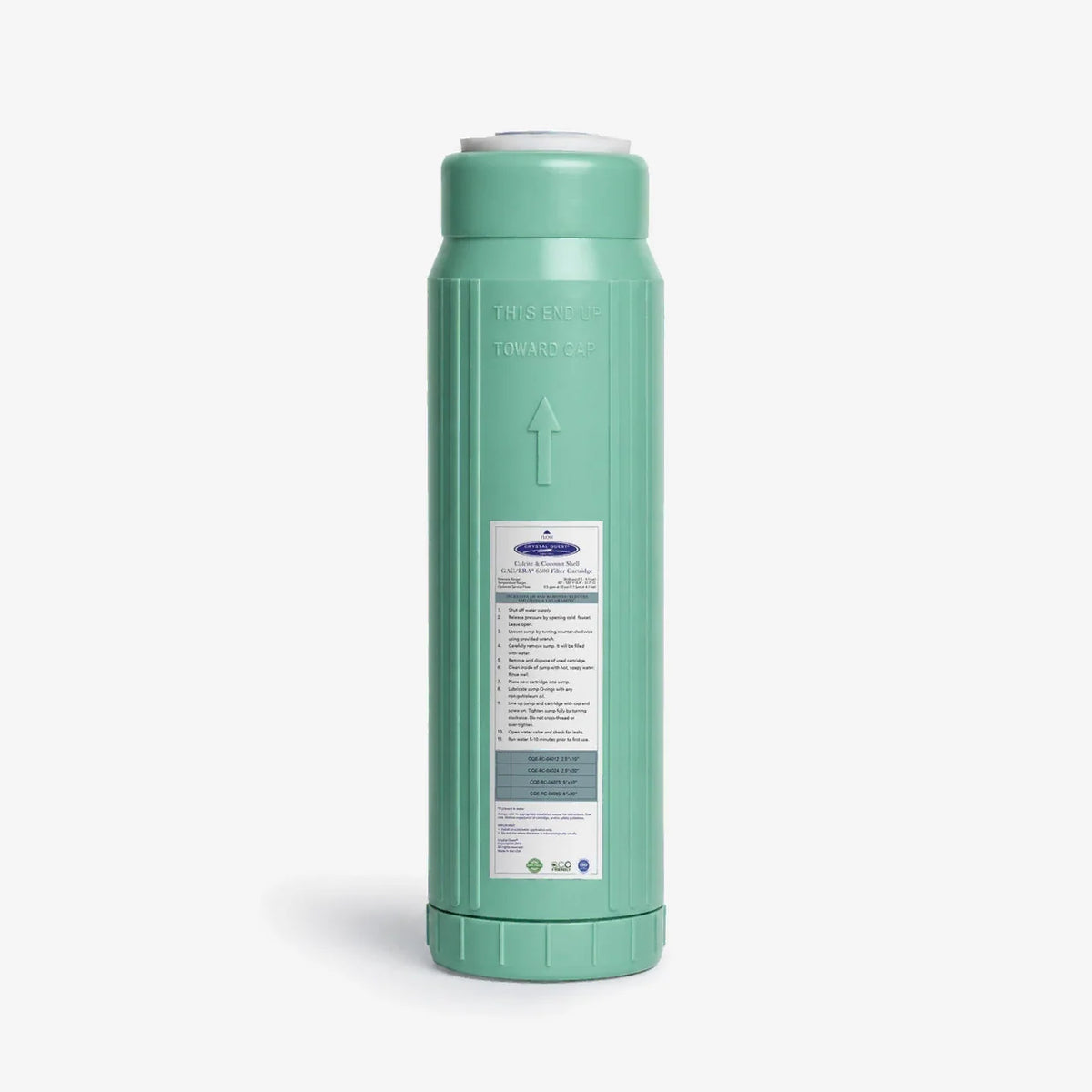 Crystal Quest Calcite & Coconut Shell GAC Replacement Filter Cartridge, 0.5 to 6 GPM