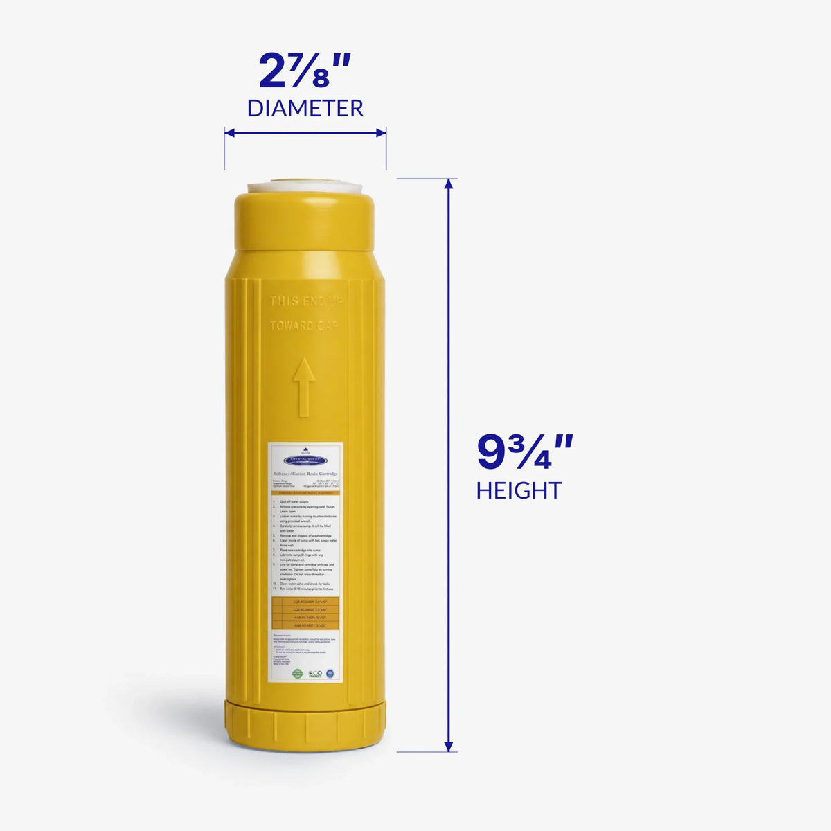 Crystal Quest Cation Resin Water Softening Filter Cartridge