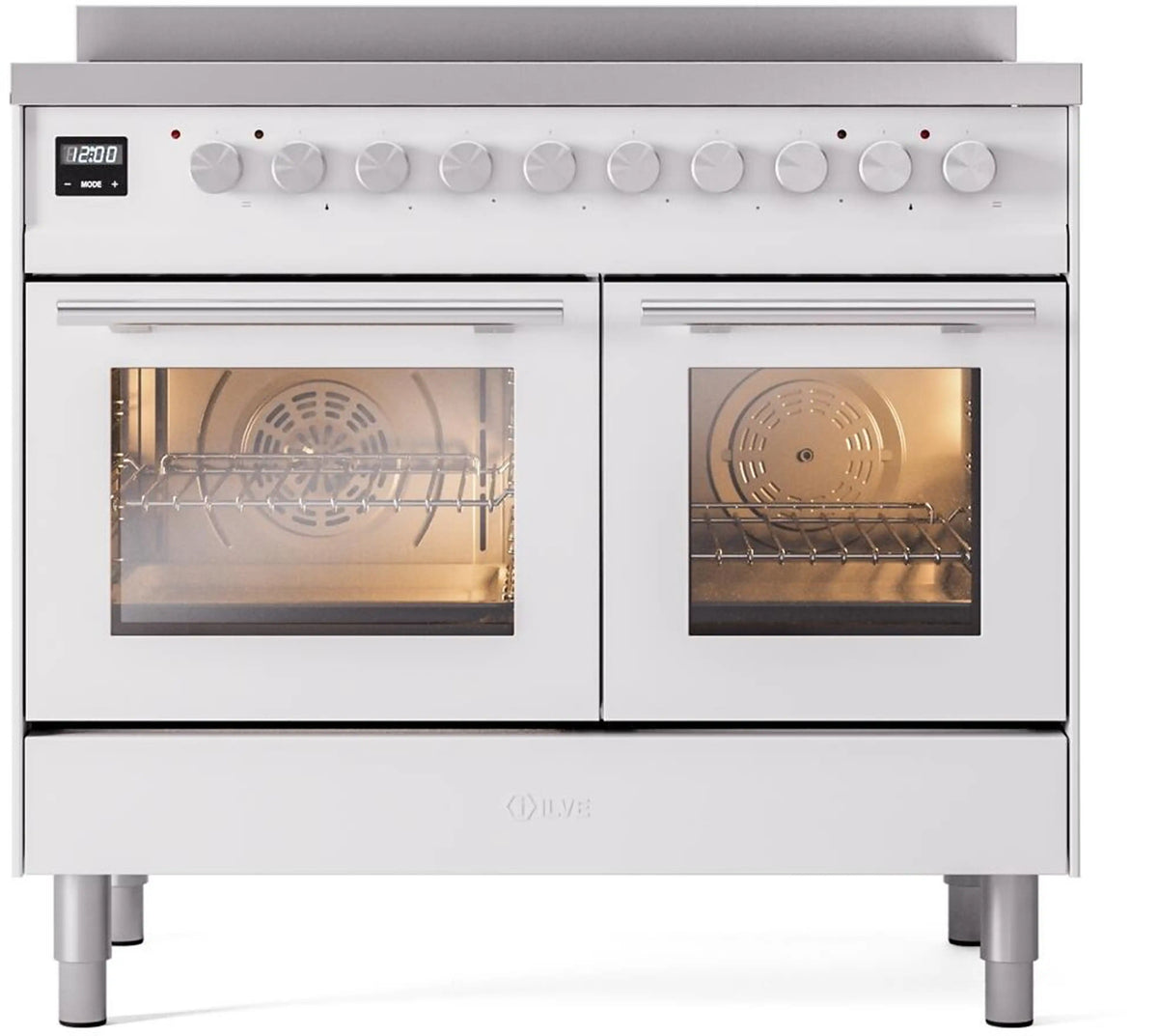 ILVE Professional Plus II 40-Inch Induction Range, White (UPDI406WMPWH)