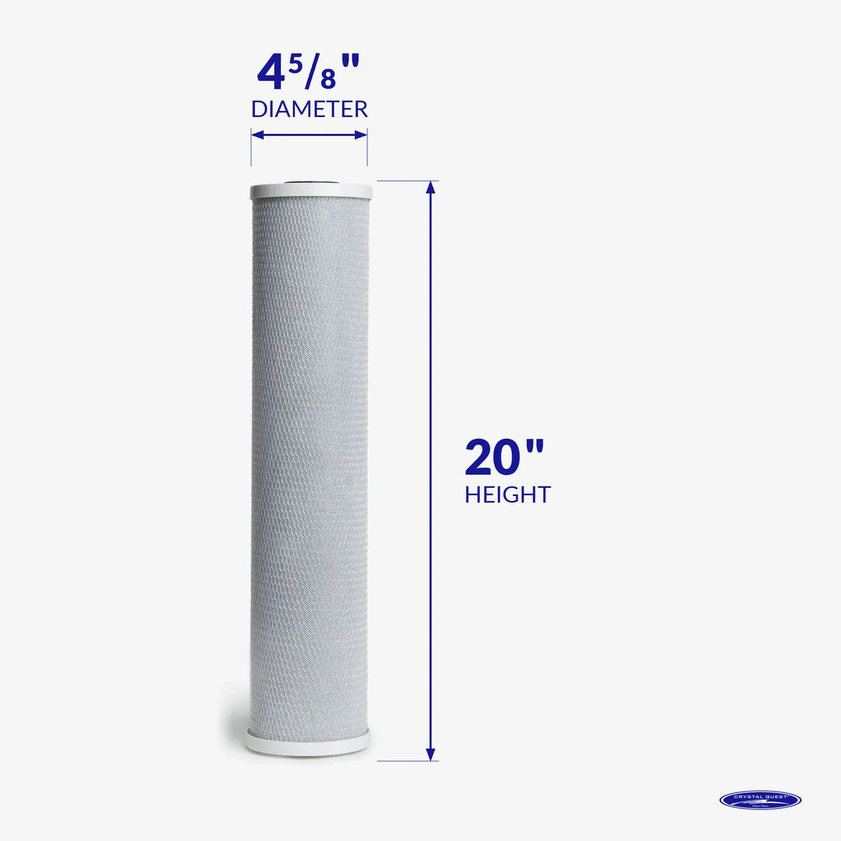 Crystal Quest Coconut Based Carbon Block Filter Cartridge, 5 Micron