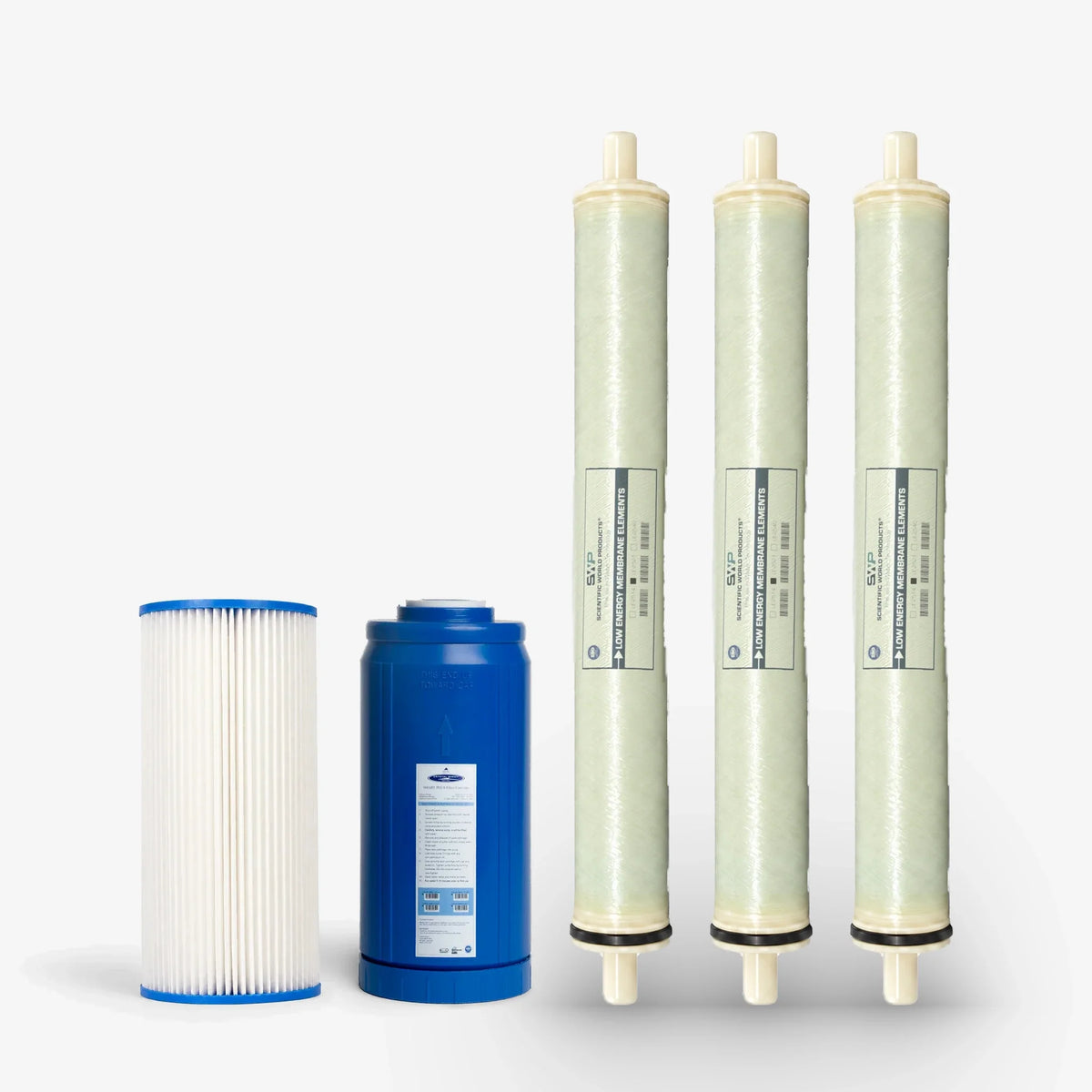 Crystal Quest Whole House RO Replacement Filter Pack, 500, 750 or 1000 GPD, Prefilter or Complete