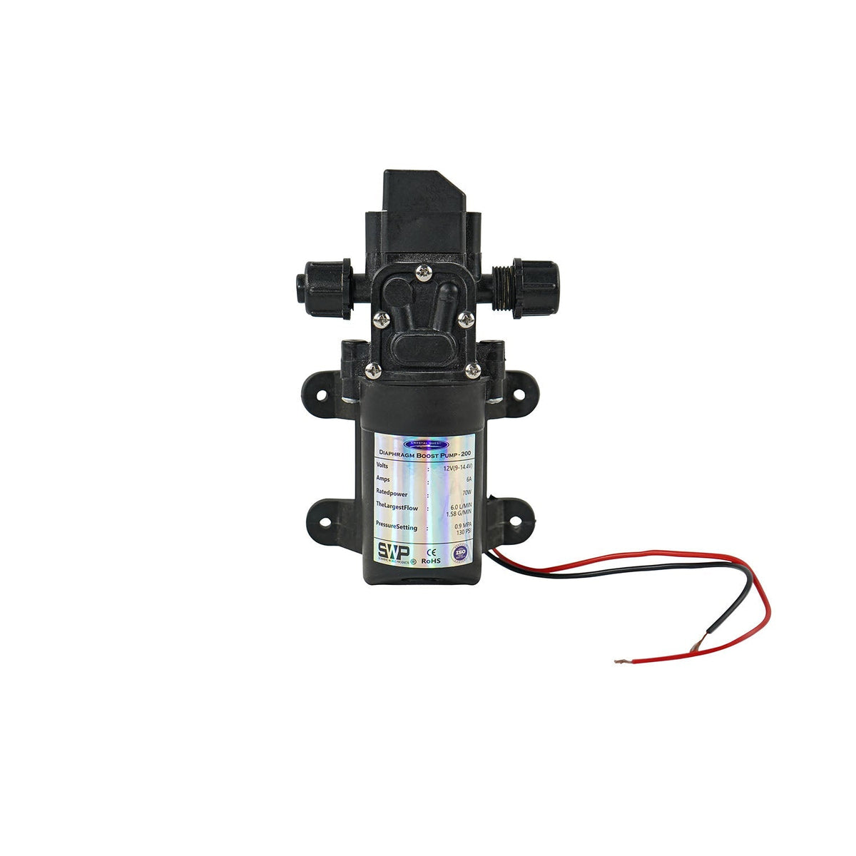 Crystal Quest Diaphragm Booster Pump for RO Systems, Diaphragm Pump 100, 200, 400 or 600