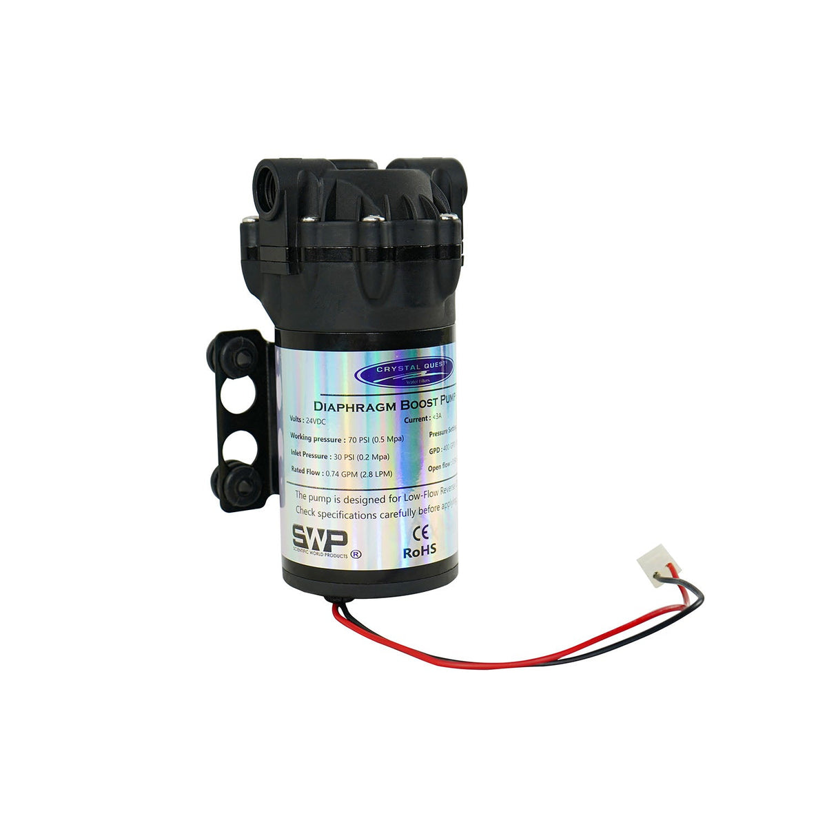 Crystal Quest Diaphragm Booster Pump for RO Systems, Diaphragm Pump 100, 200, 400 or 600