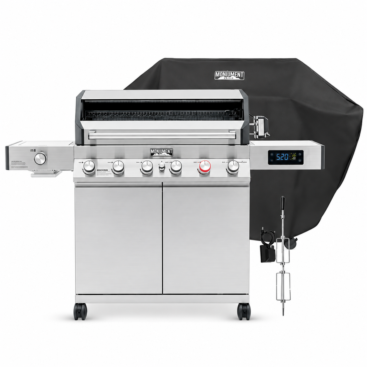 Monument Grills Denali 605Pro Series | 6 Burner Smart Propane Gas Grill in Stainless Steel