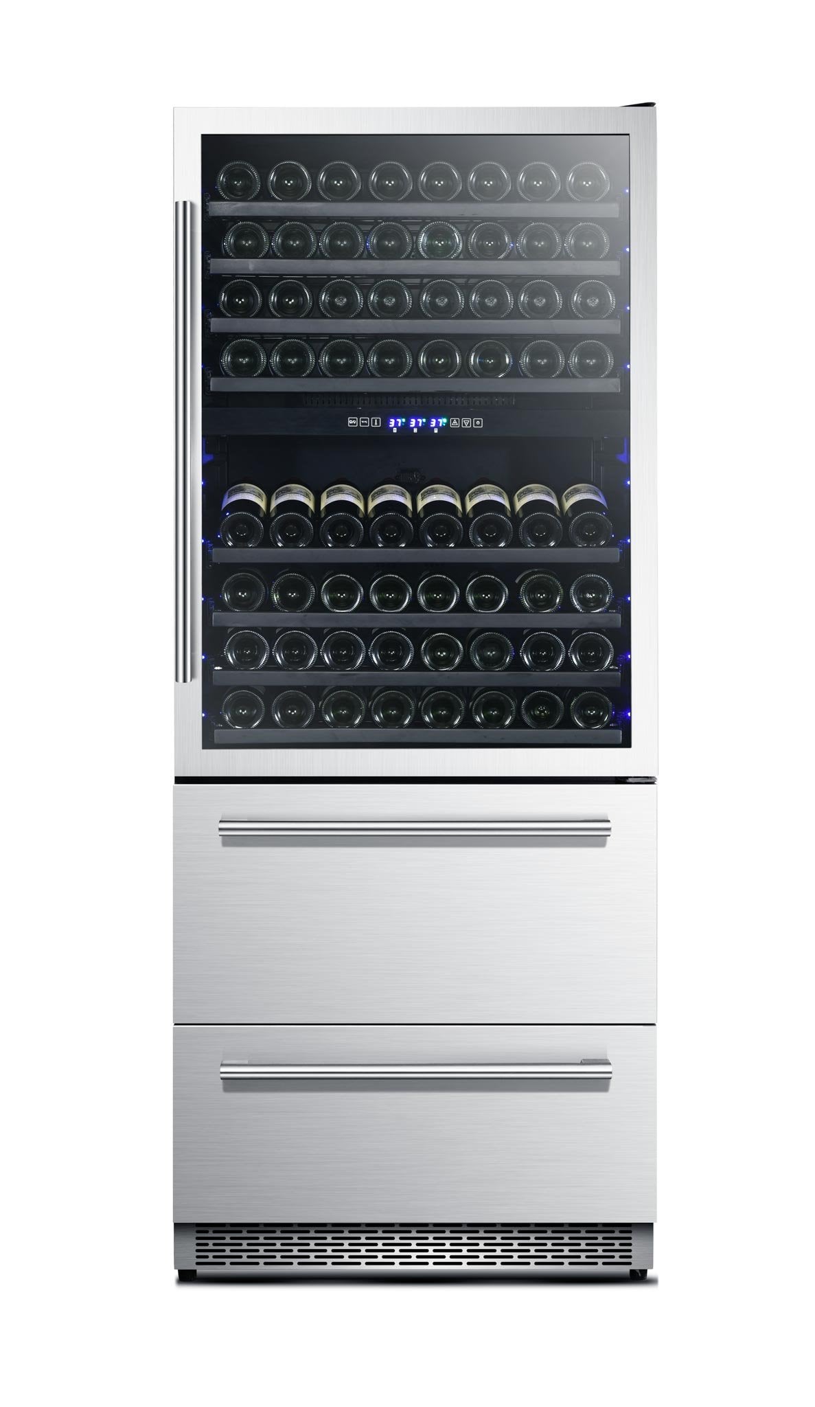 Forno 30-Inch Dual Zone Wine Cooler/Refrigerator Drawer (FWCDR6661-30S)