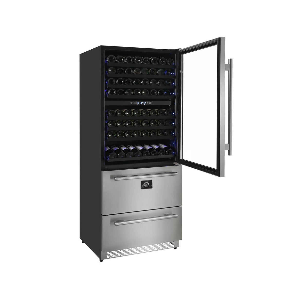 Forno 30-Inch Dual Zone Wine Cooler/Refrigerator Drawer (FWCDR6661-30S)