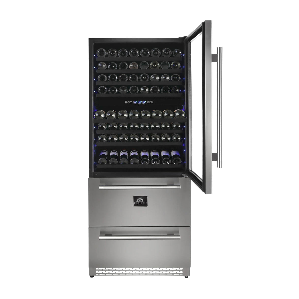 Forno 30-Inch Dual Zone Wine Cooler/Refrigerator Drawer (FWCDR6661-30S)