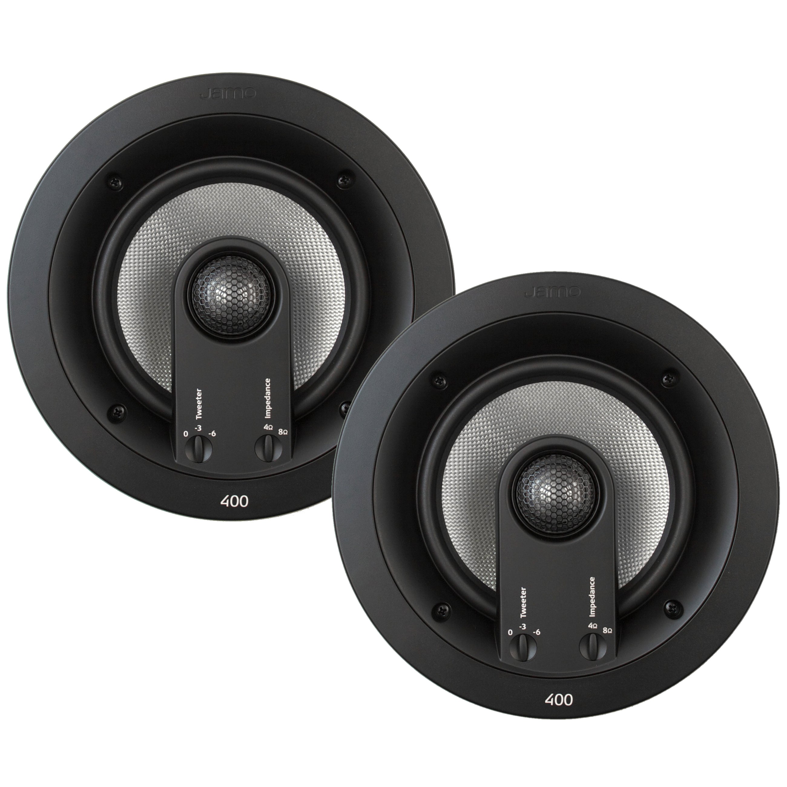 Jamo IC 406 FG II 6.5" 2 Way 4 - 8 Ohm Switchable In Ceiling Speaker with White Grille (Pair)