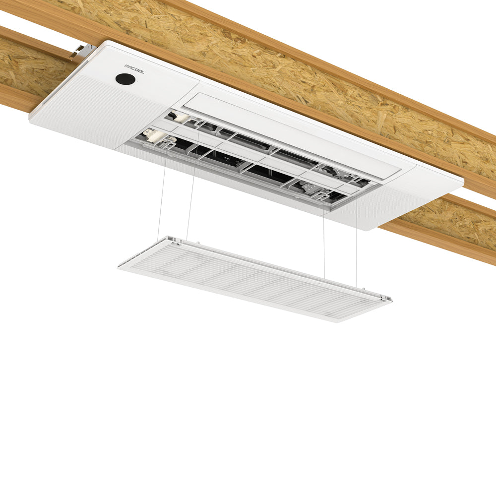 MRCOOL DIY 5th Gen E Star Single Zone 18,000 BTU Ceiling Cassette Mini Split Complete System, 230V, 25 Ft. Line Set (DIY-18-HP-CM-230D25-O)