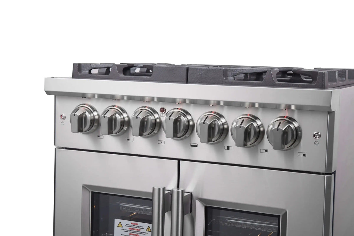 Forno Massimo 30-Inch Freestanding French Door Dual Fuel Range, Stainless Steel (FFSGS6325-30)