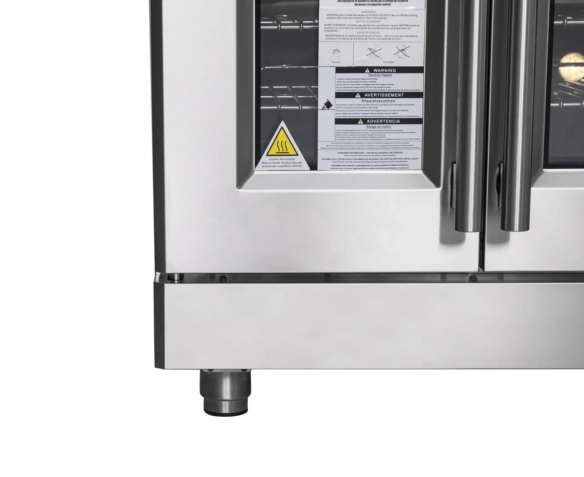 Forno Massimo 30-Inch Freestanding French Door Dual Fuel Range, Stainless Steel (FFSGS6325-30)