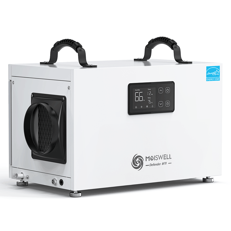 Moiswell Defender commercial crawl space dehumidifier M70 - front view
