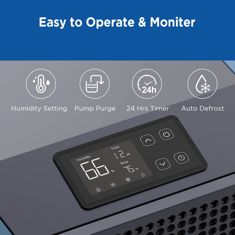 Moiswell Explorer commercial dehumidifier V190 - digital control panel