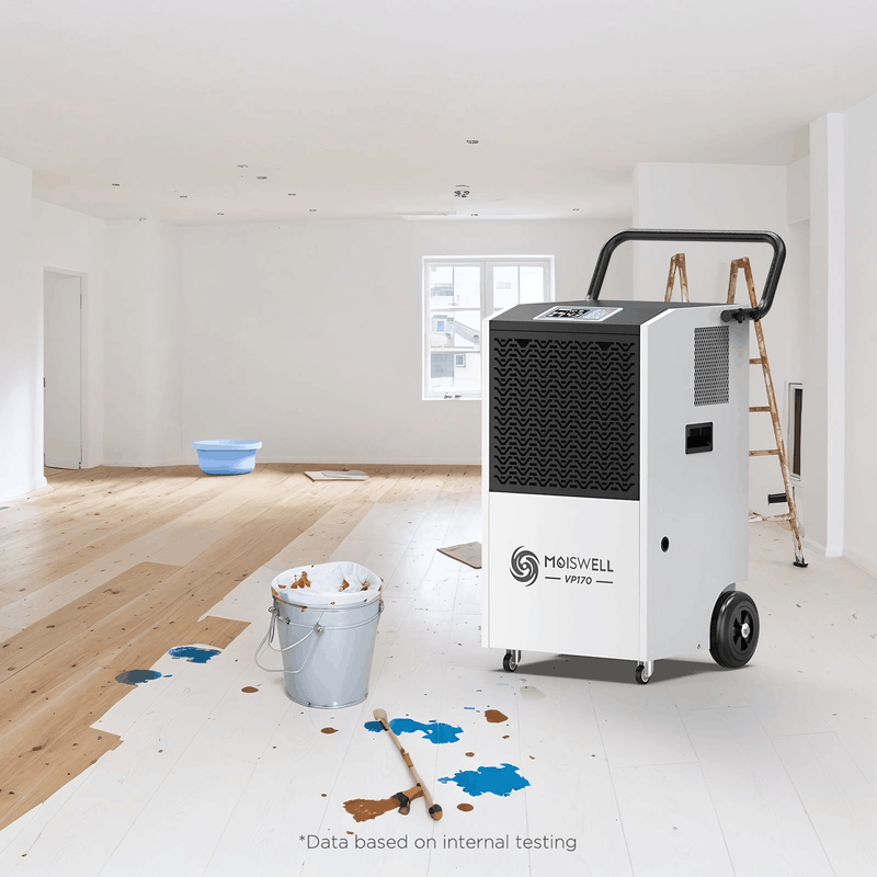 Moiswell Explorer commercial dehumidifier VP170 - restoration application