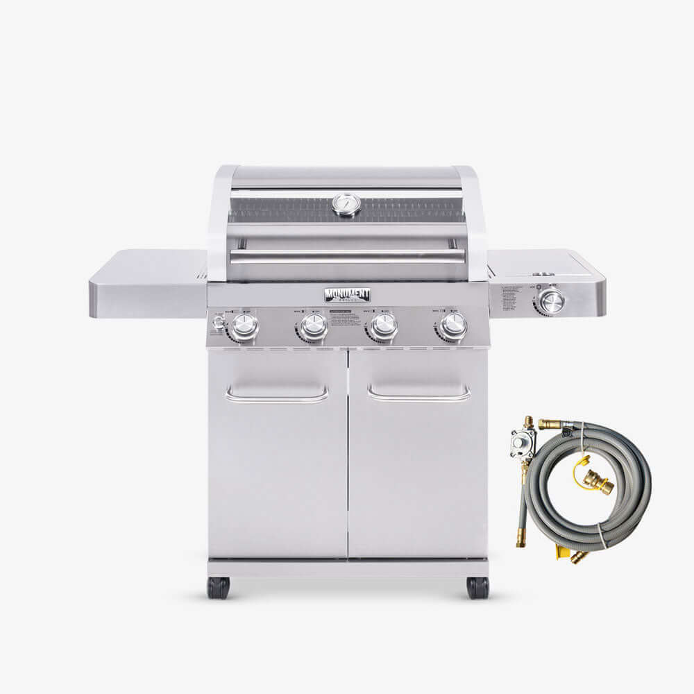 Monument Grills Classic 41847NG stainless steel gas grill with natural gas conversion kit