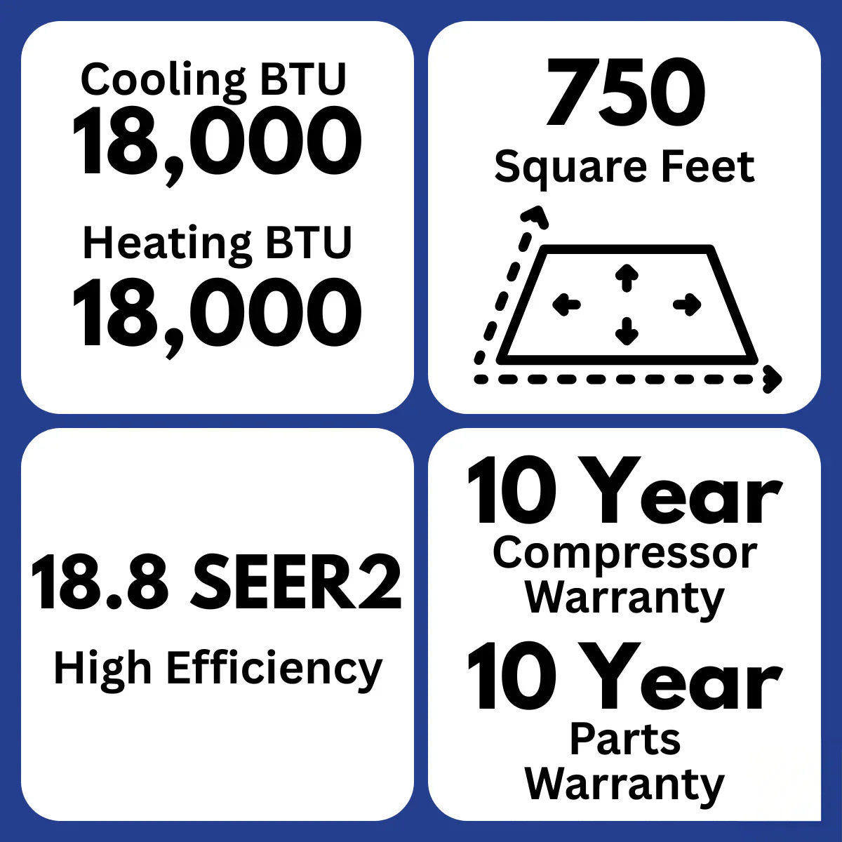 MRCOOL VersaPro 18,000 BTU 1.5 Ton 18.8 SEER2 Central Ducted Heat Pump System - 2nd Gen