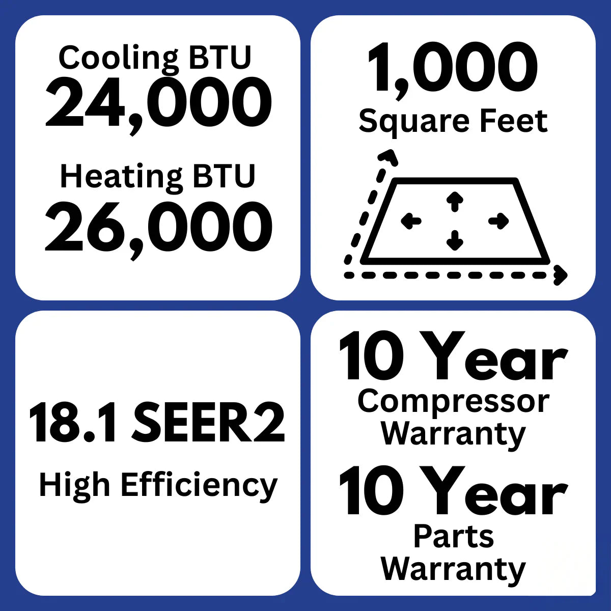 MRCOOL VersaPro 24,000 BTU 2 Ton 18.1 SEER2 Central Ducted Heat Pump System - 2nd Gen