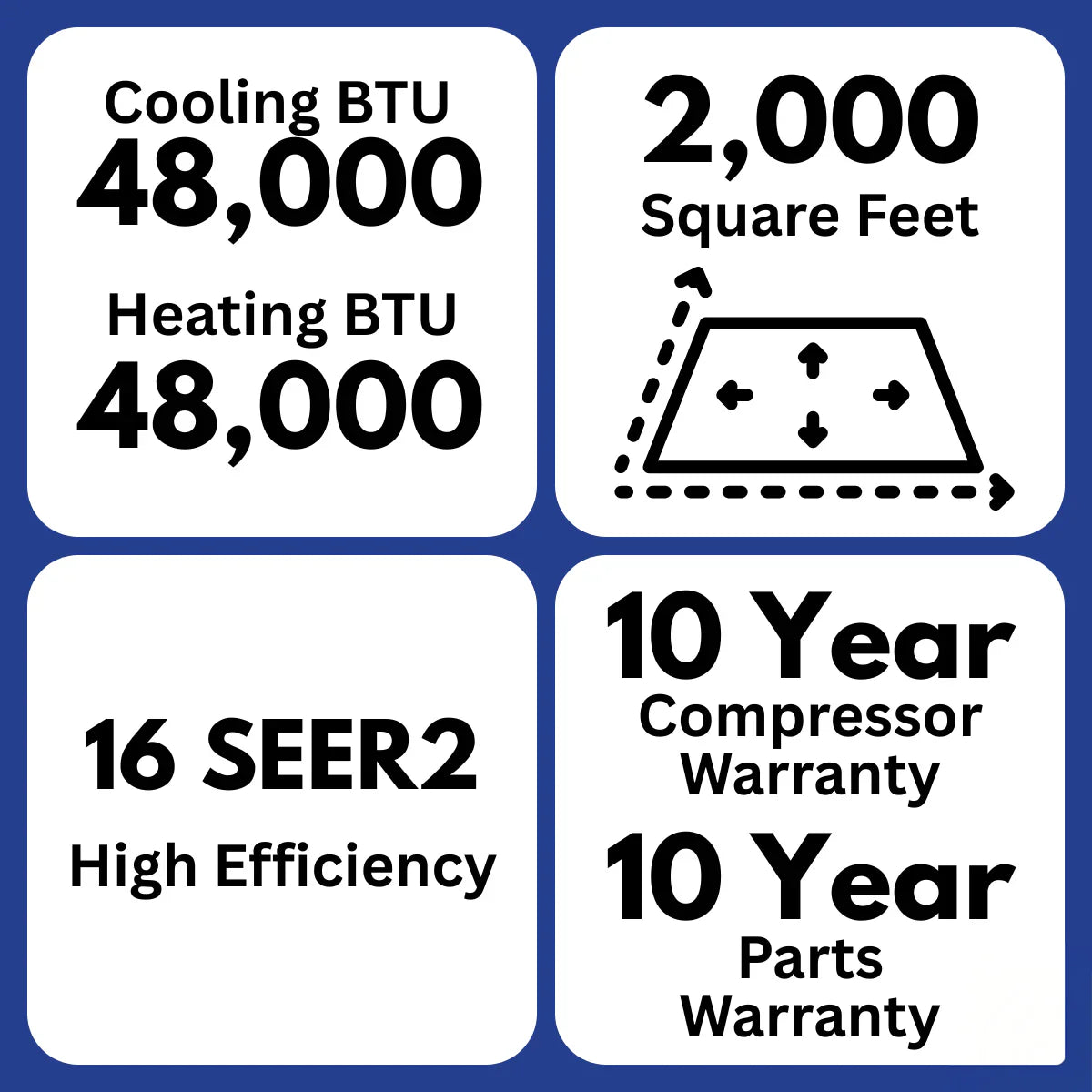 MRCOOL VersaPro 48,000 BTU 4 Ton 16 SEER2 Central Ducted Heat Pump System - 2nd Gen