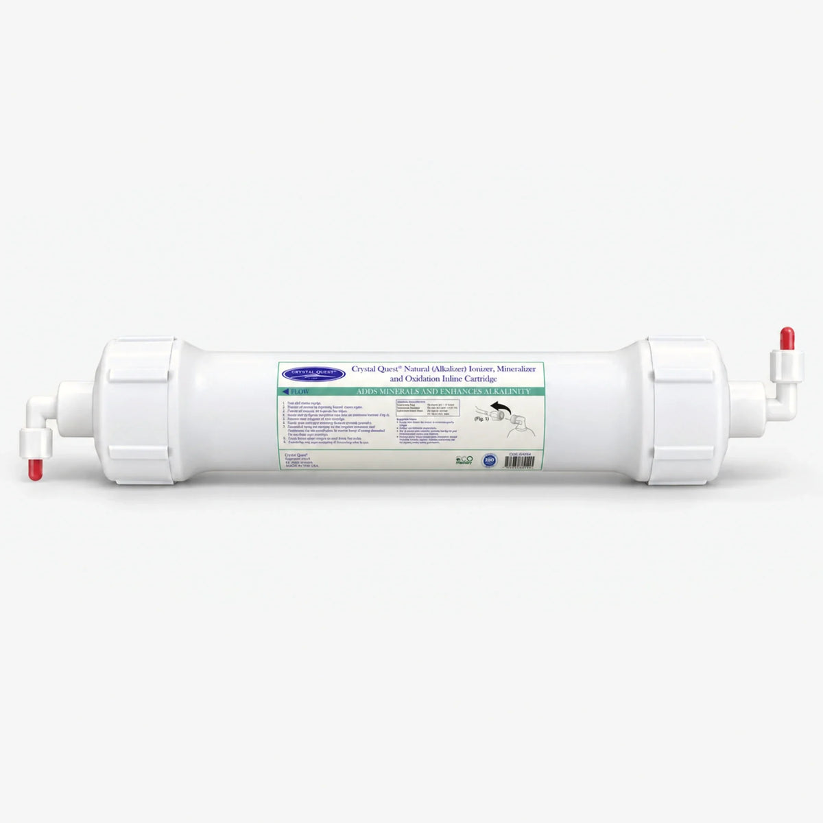 Crystal Quest Natural Alkalinize Ionizer, Mineralizer and Oxidation Inline Cartridge, Calcite & Magnesium Oxide
