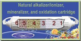 Crystal Quest Natural Alkalinize Ionizer, Mineralizer and Oxidation Inline Cartridge, Calcite & Magnesium Oxide