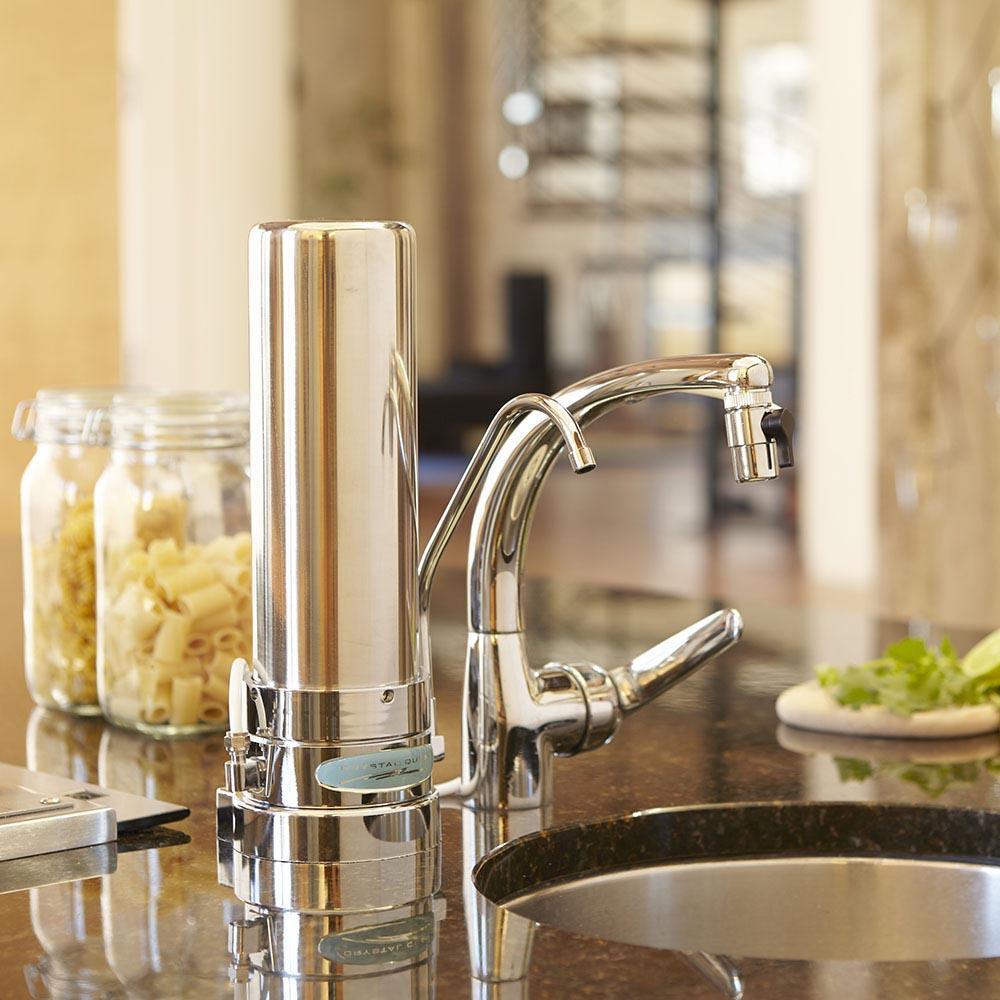 Crystal Quest SMART Nitrate Removal Countertop Water Filtration System, Single Cartridge