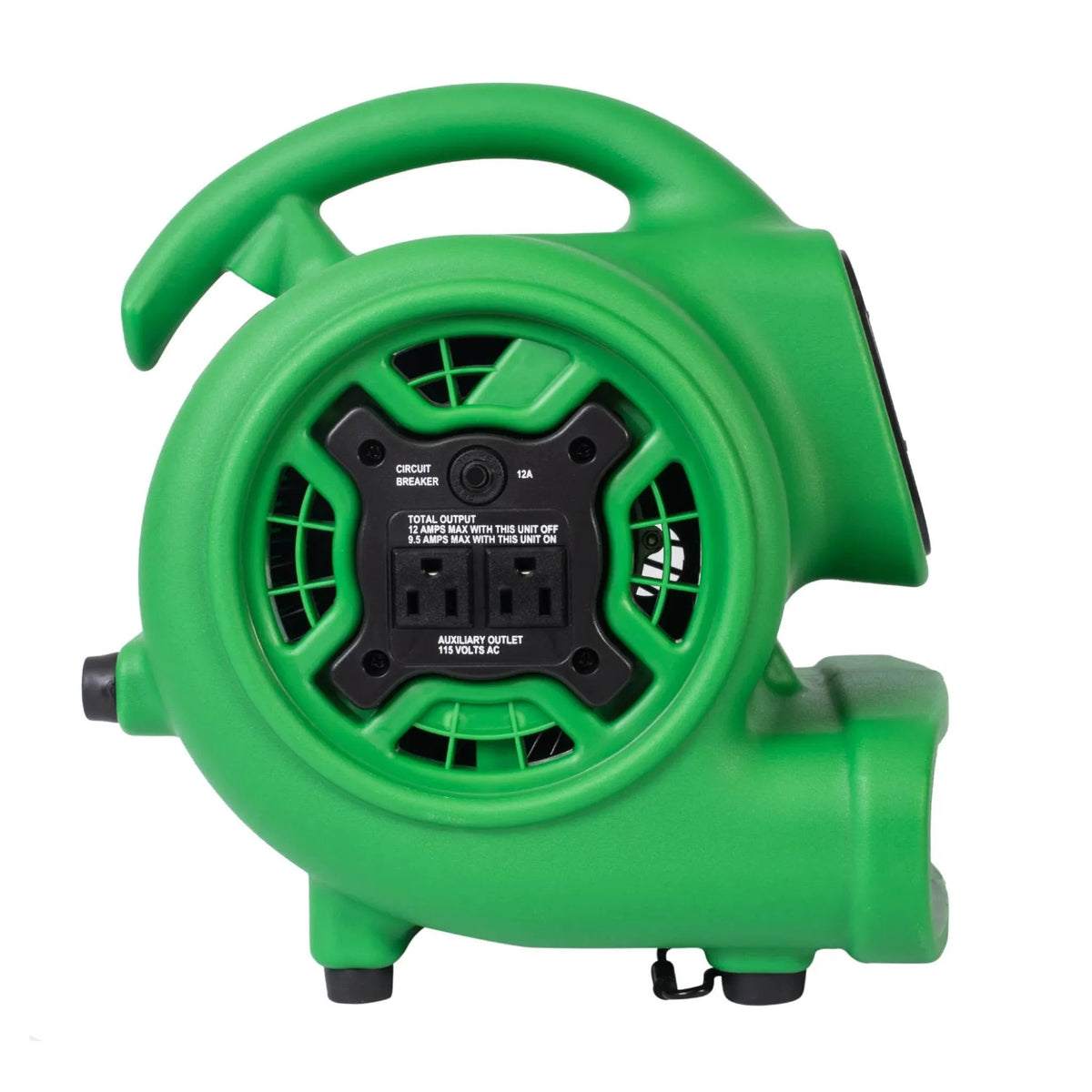 XPOWER compact air mover P-230AT - green, left side view