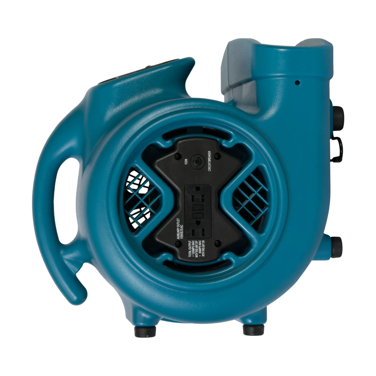XPOWER blue GFCI air mover P-600A - 90-degree position