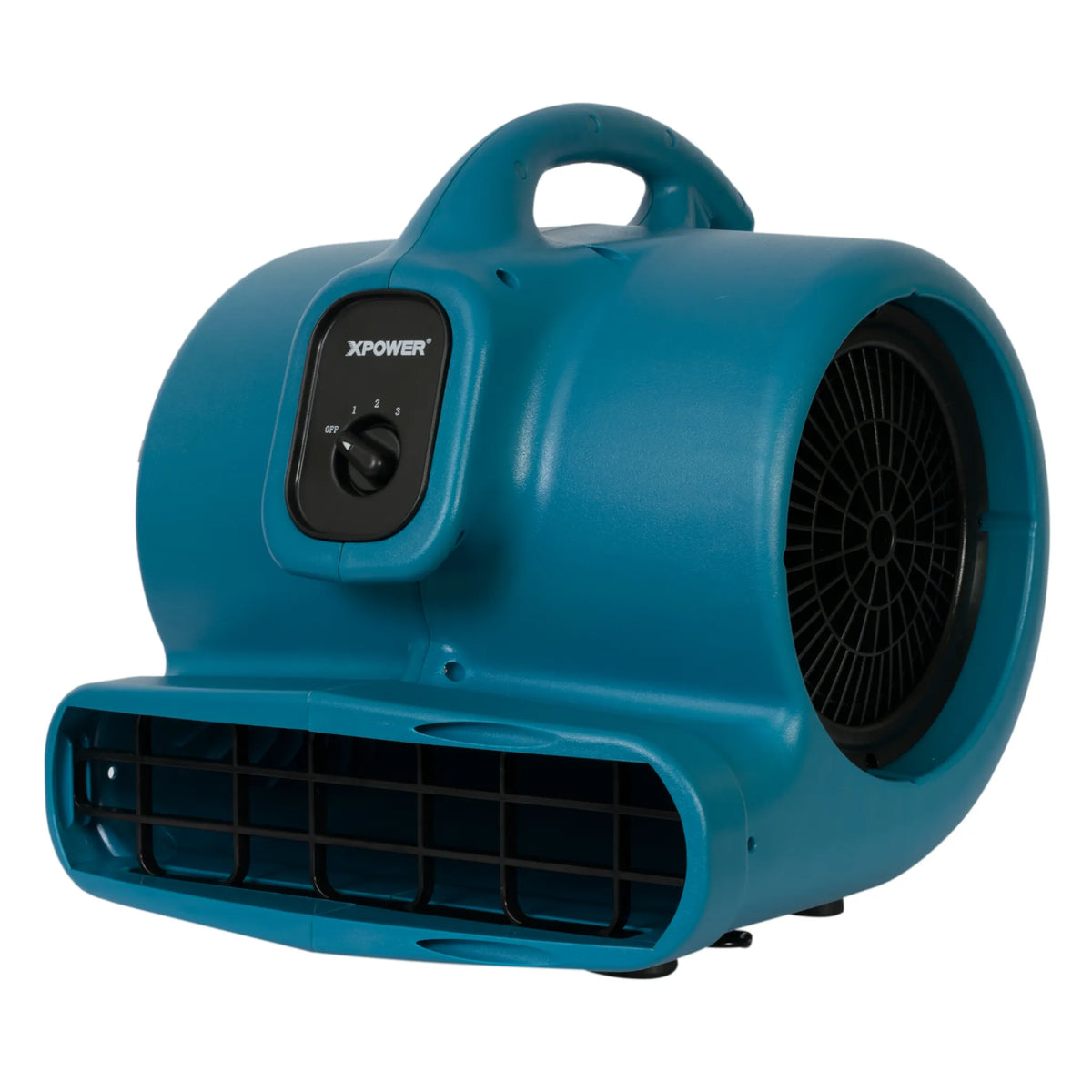 XPOWER blue GFCI air mover P-600A - right angle view