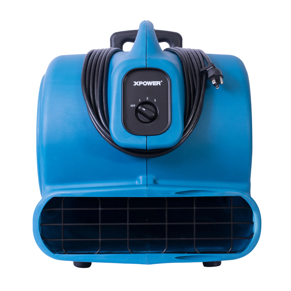 XPOWER air mover with handle P-800H - front view with wrap-around cord