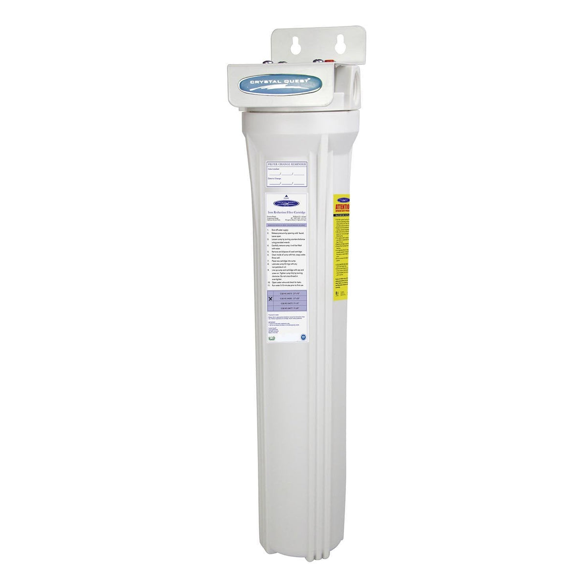 Crystal Quest Mini Whole House Water Filter, Iron, Manganese & Hydrogen Sulfide Removal, 2-4 GPM