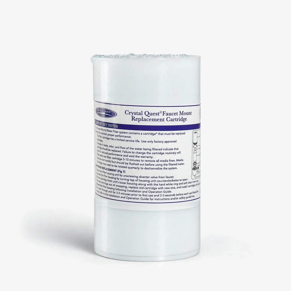 Crystal Quest Faucet Mount Filter Cartridge, 6 Stage Replacement