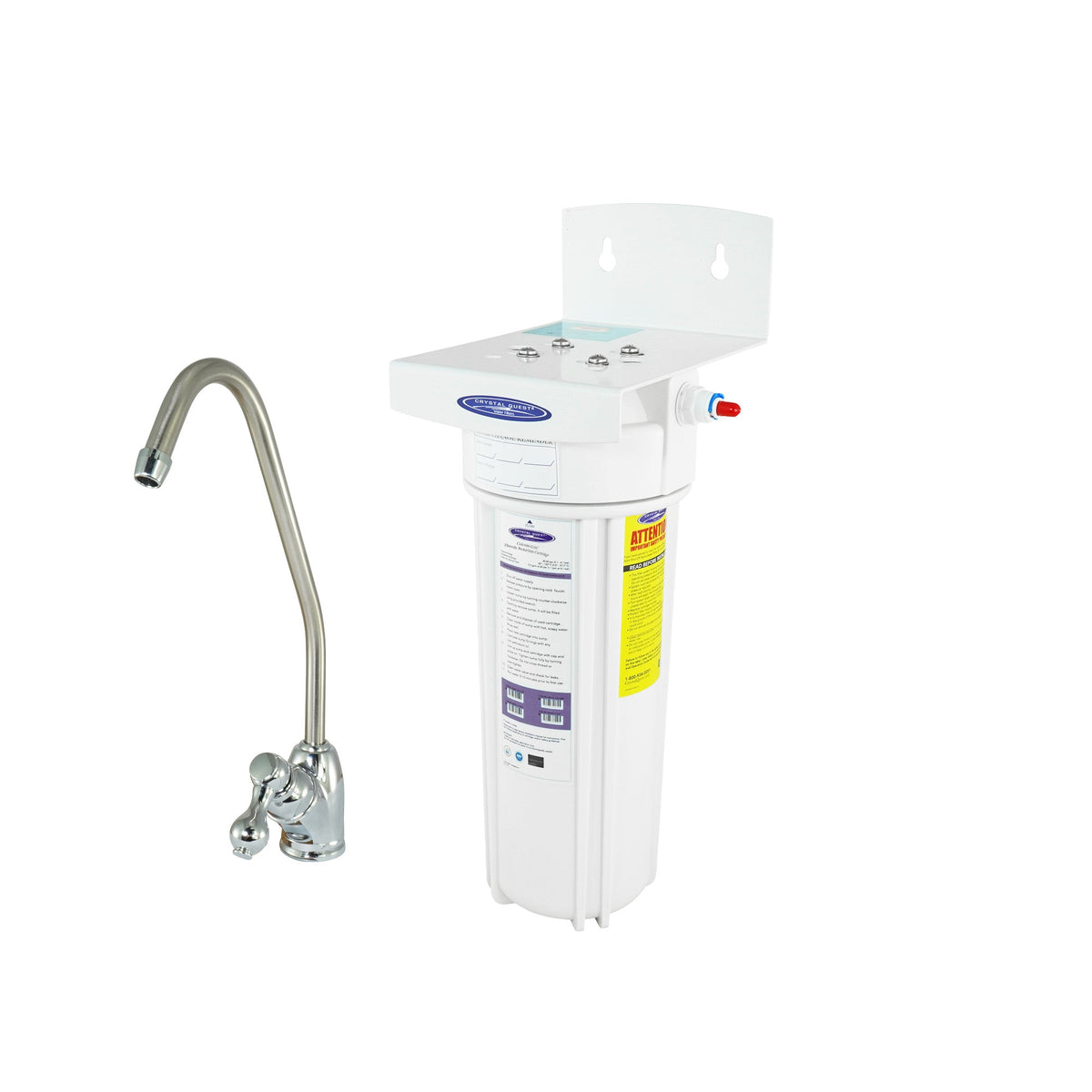 Crystal Quest Fluoride Under Sink Water Filter System, Single, Double or Triple