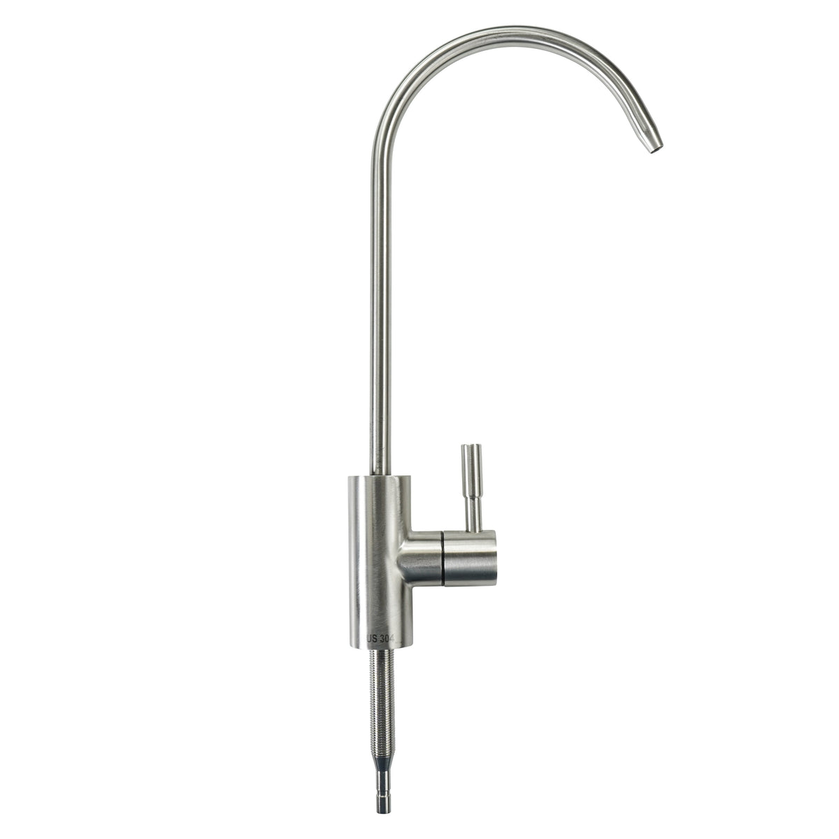 Crystal Quest Stainless Steel Faucet, 1/4" Tube, Modern Pull Down Handle (CQE-PT-03503)