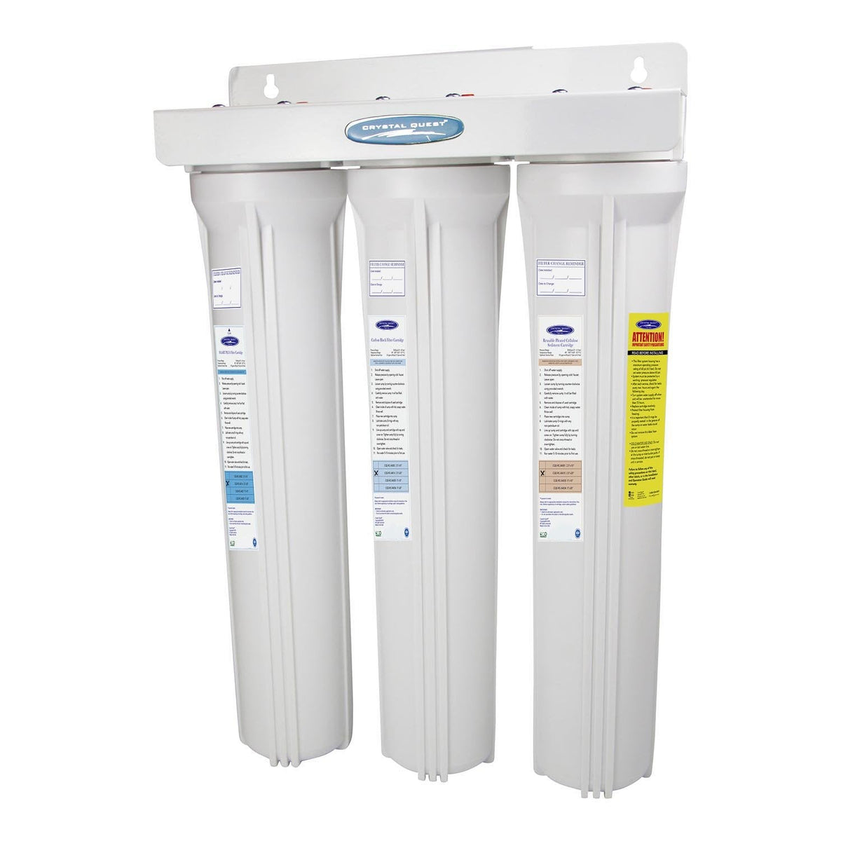 Crystal Quest Mini Whole House Water Filter, SMART Series, 3-6 GPM