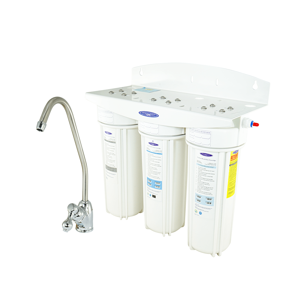Crystal Quest SMART Under Sink Water Filter System, Single, Double or Triple