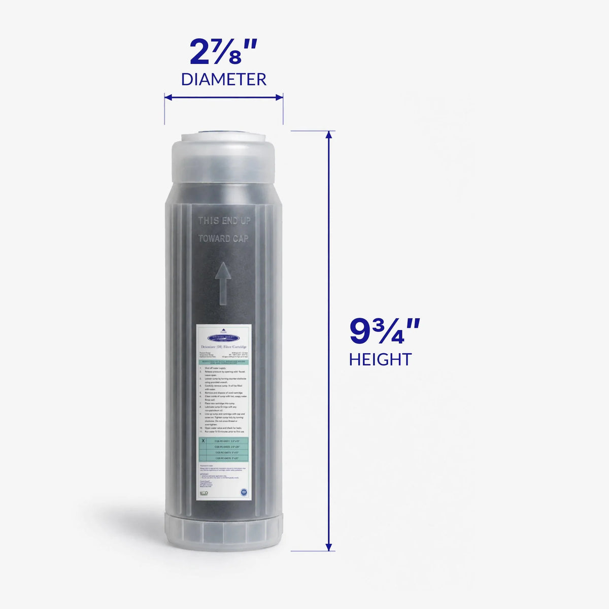 Crystal Quest Ultra High Purity Mixed Bed DI Resin Cartridge