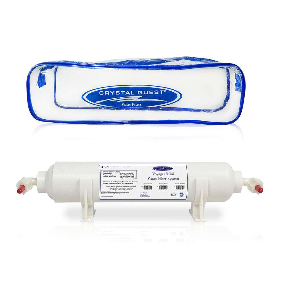 Crystal Quest Voyager Mini Inline Water Filter System, 2,000 Gallon (CQE-RF-00703)