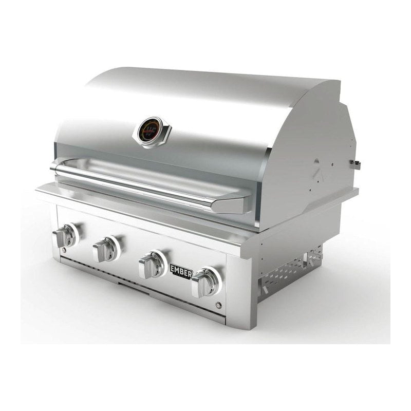 Wildfire Ember 32-Inch 3 Burner 304 Stainless Steel Gas Grill with Briquette System & Infrared Sear Burner