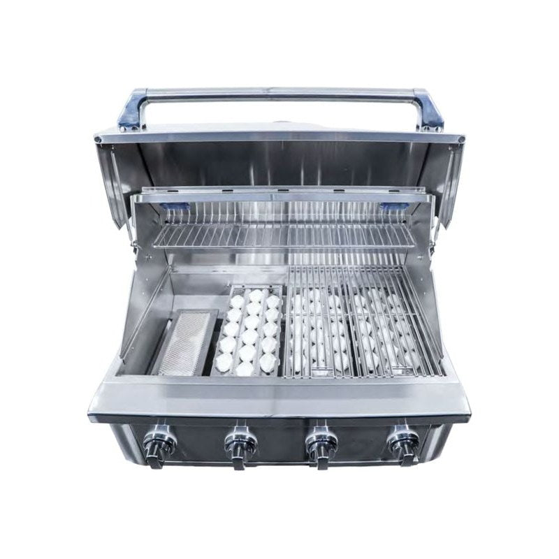 Wildfire Ember 32-Inch 3 Burner Black Stainless Steel Gas Grill with Briquette System & Infrared Sear Burner