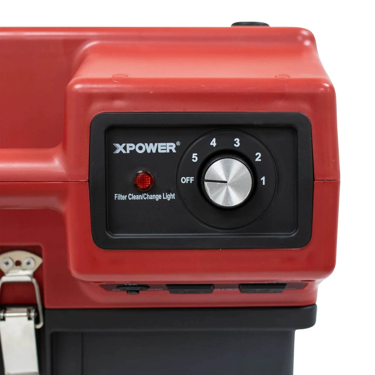 XPOWER mini HEPA air scrubber X-2480A - red control panel