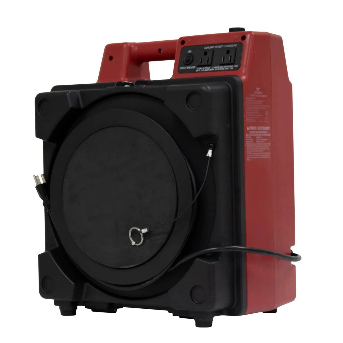 XPOWER mini HEPA air scrubber X-2480A - red right angle view