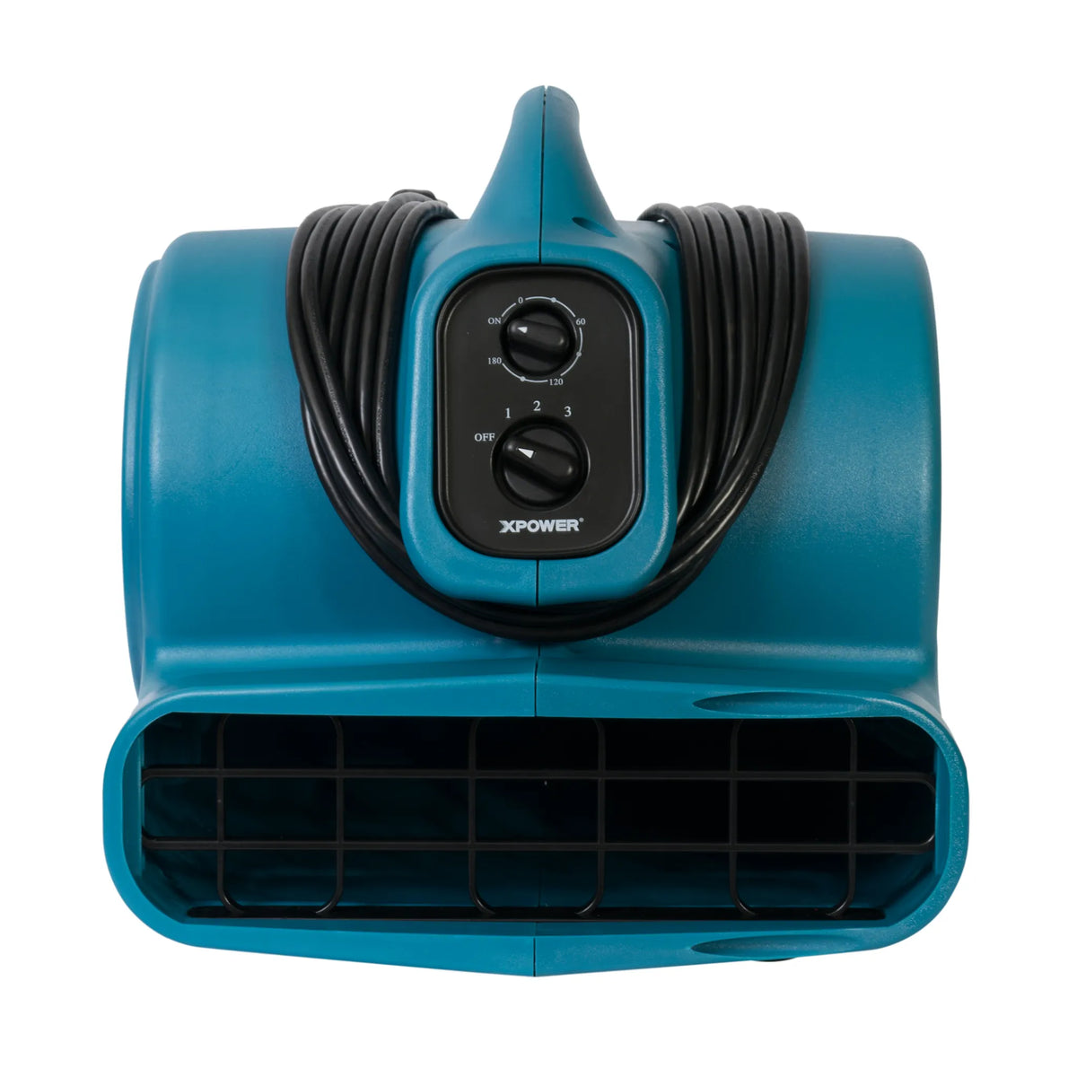 XPOWER air mover X-430TF - front view with cord wrap